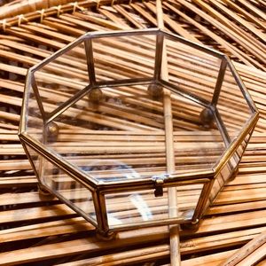 Glass Octagon Display Case/Jewelry Box